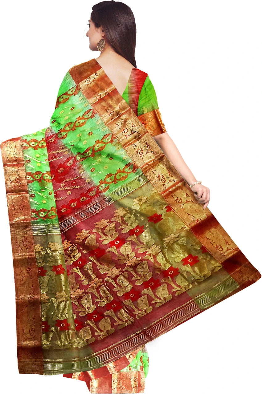 Pradip Fabrics Handloom Tant Baluchuri Saree for Women
