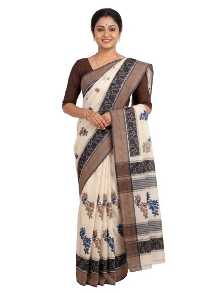 Pradip Fabrics Woven Tant Pure Cotton Saree
