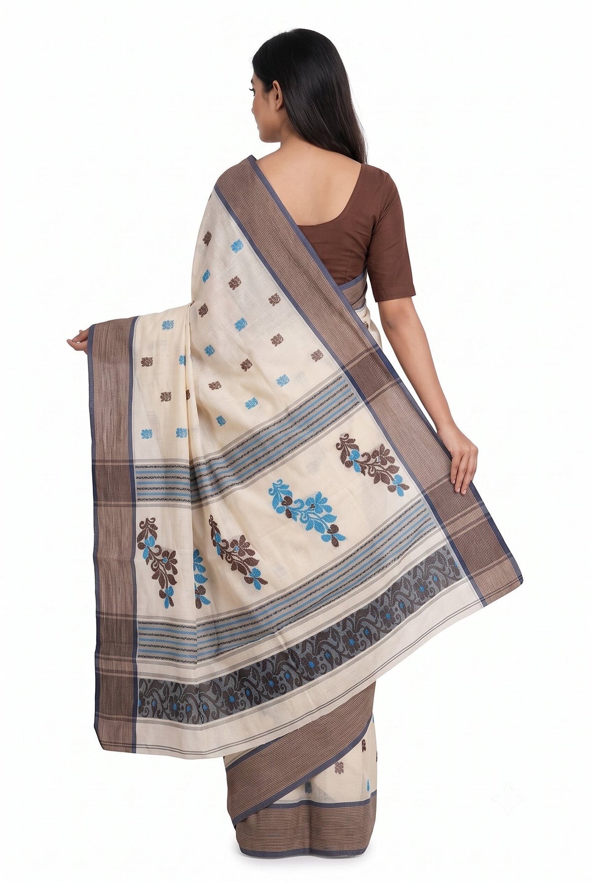 Pradip Fabrics Woven Tant Pure Cotton Saree