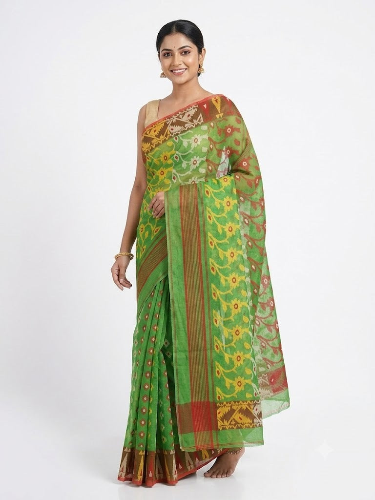 Pradip Fabrics Bengal Tant Silk Saree for Women