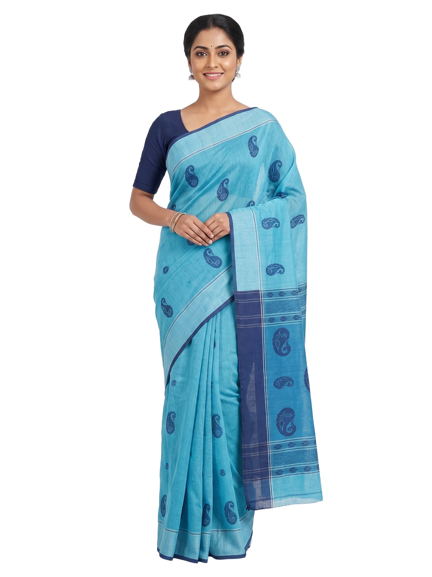 Pradip Fabrics Woven Daily Wear Pure Cotton Saree