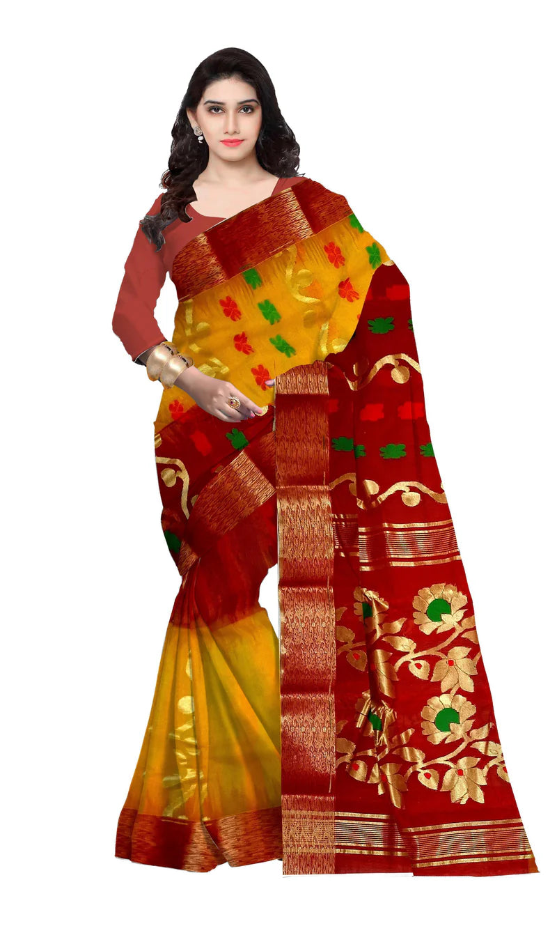 Pradip Fabrics Ethnic Women's Tant Silk Saree