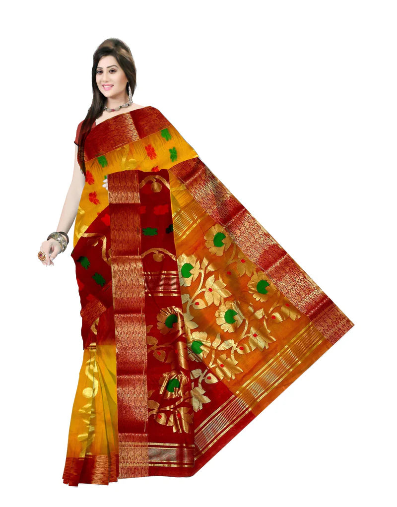Pradip Fabrics Ethnic Women's Tant Silk Saree