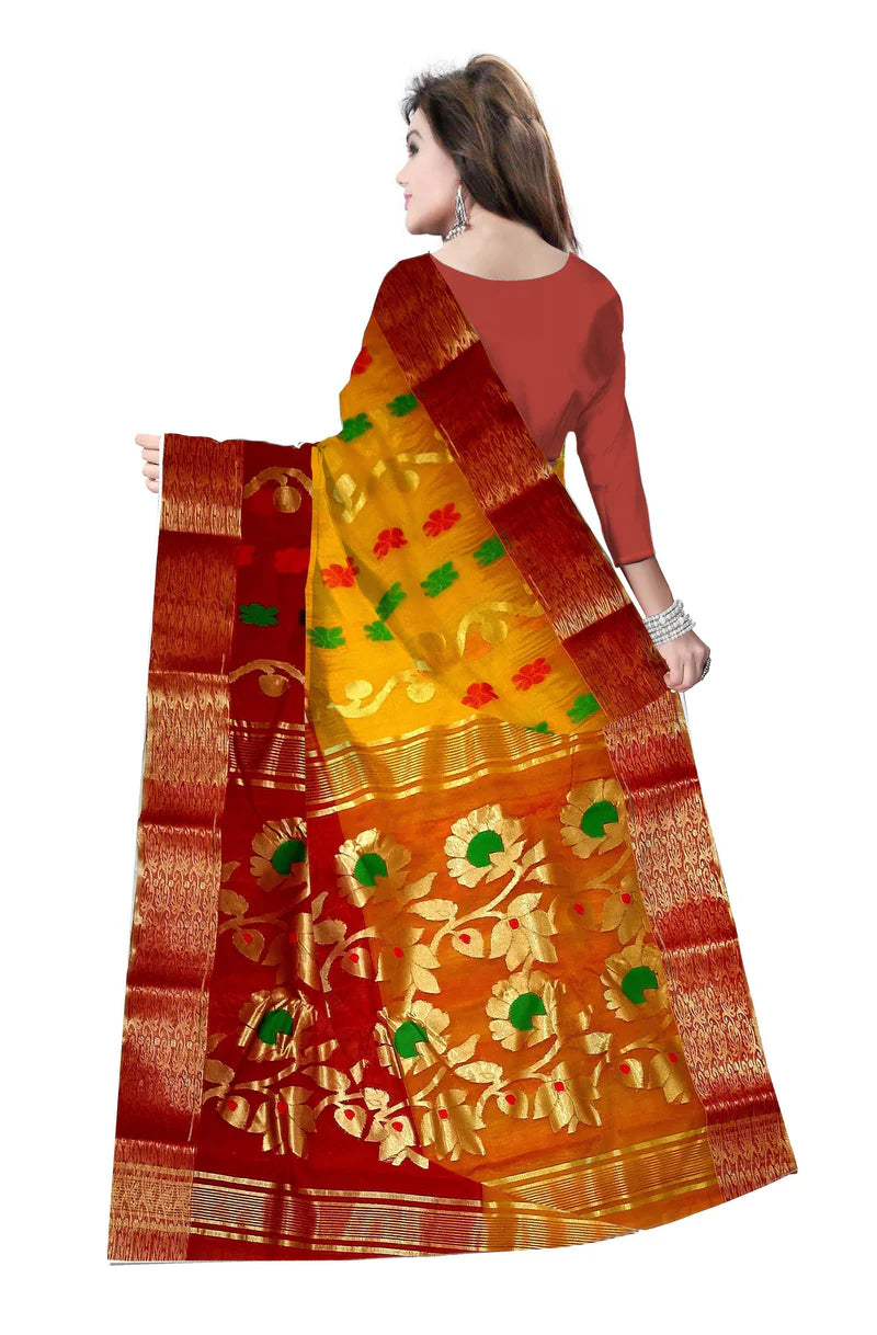 Pradip Fabrics Ethnic Women's Tant Silk Saree