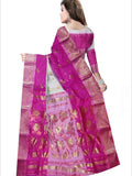 Pradip Fabrics Woven Tant Silk Blend Saree