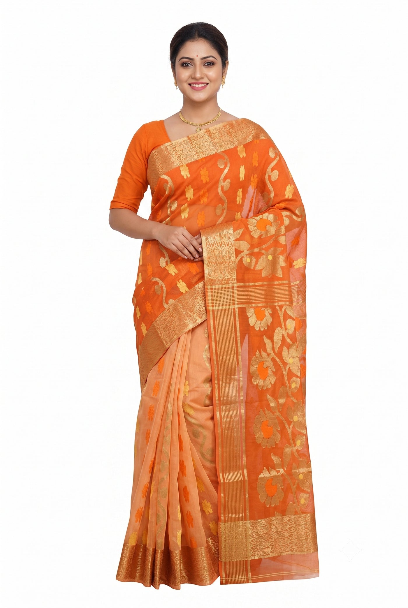 Pradip Fabrics Ethnic Women's Tant Silk Baluchuri Saree