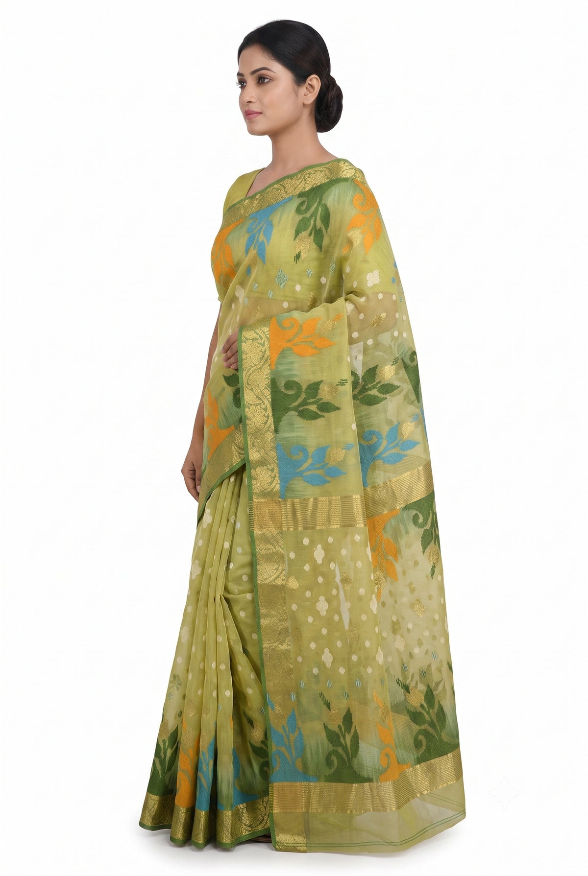 Pradip Fabrics Ethnic Women's Tant Silk Baluchuri Saree