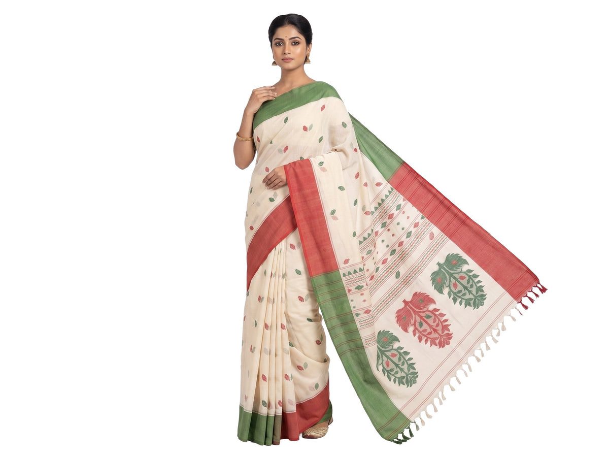 Pradip Fabrics Woven Tant Pure Cotton Saree