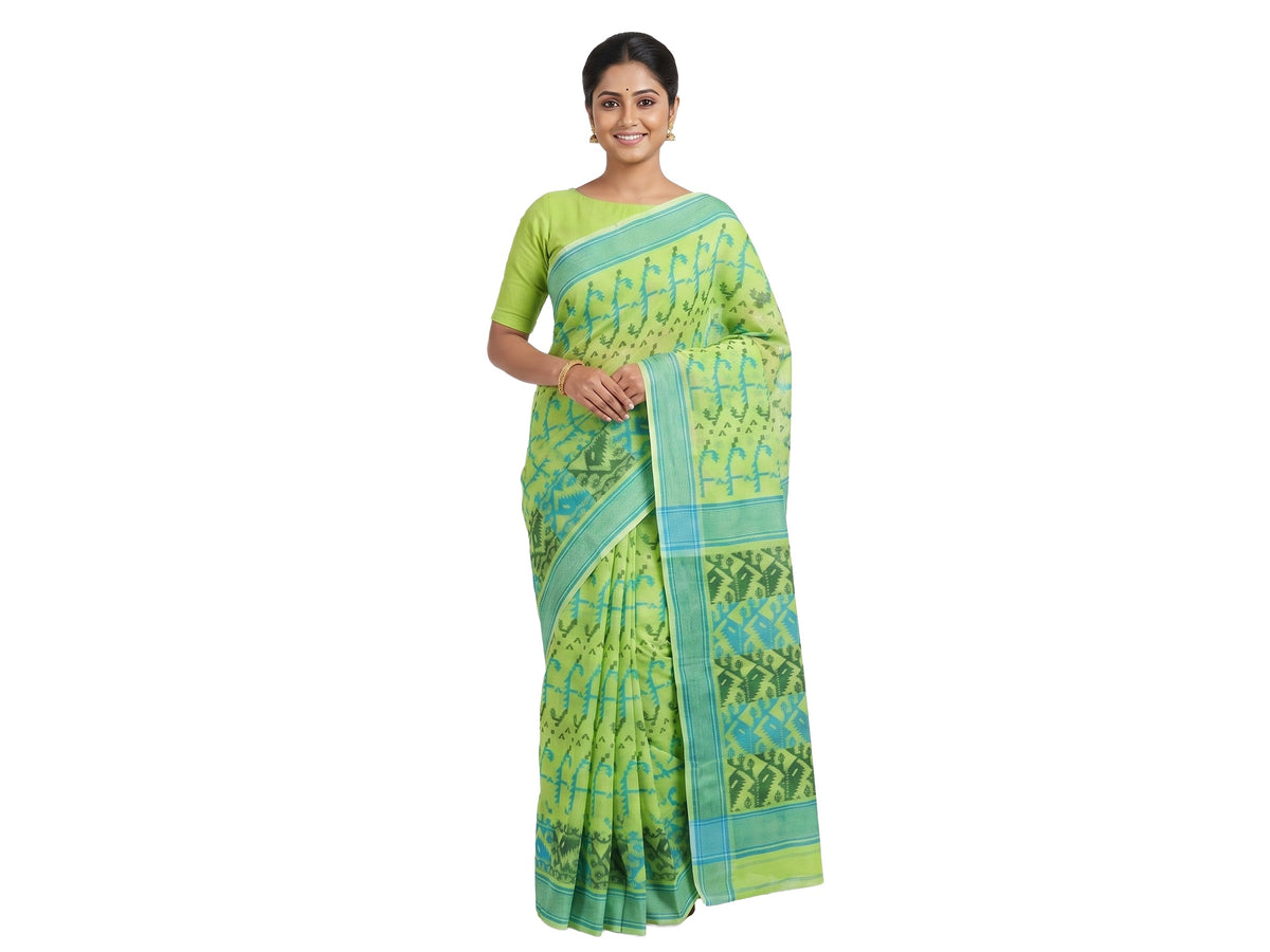 Pradip Fabrics Woven Jamdani Cotton Blend Saree