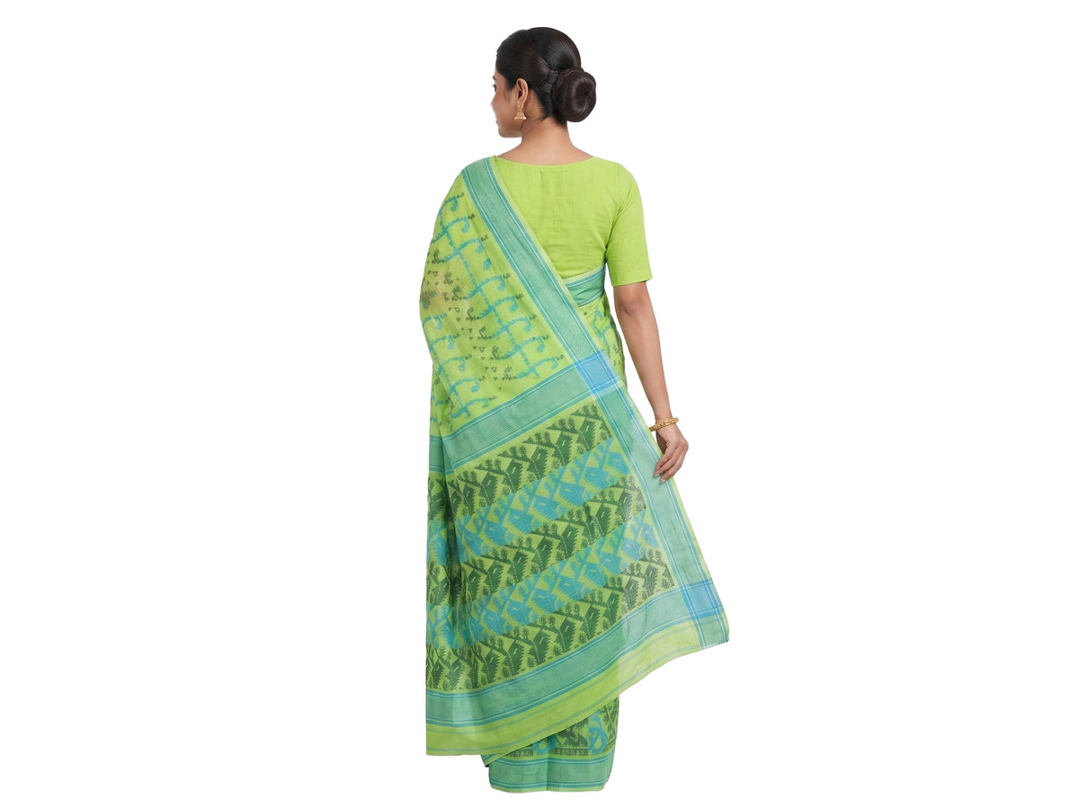 Pradip Fabrics Woven Jamdani Cotton Blend Saree