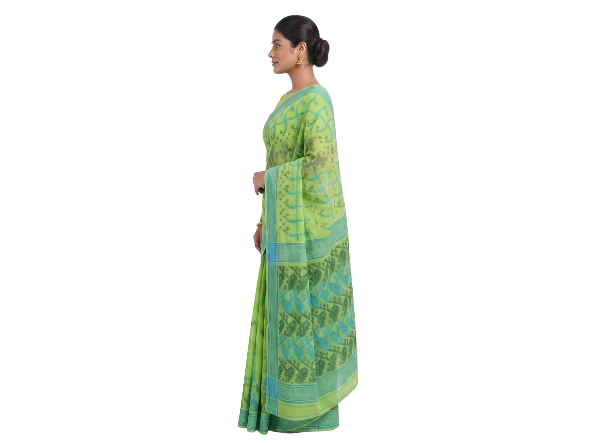 Pradip Fabrics Woven Jamdani Cotton Blend Saree