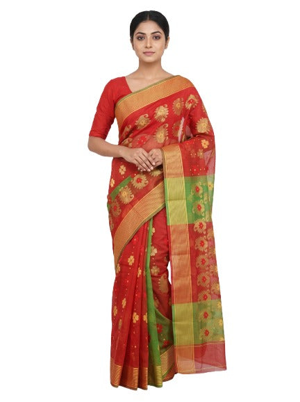 Pradip Fabrics Ethnic Women's Tant Baluchuri Bengal Handloom Saree