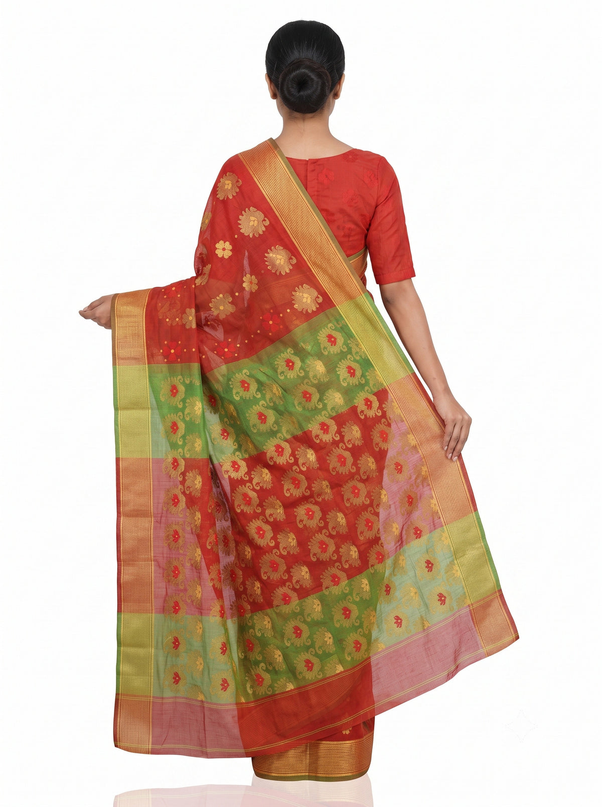 Pradip Fabrics Ethnic Women's Tant Baluchuri Bengal Handloom Saree