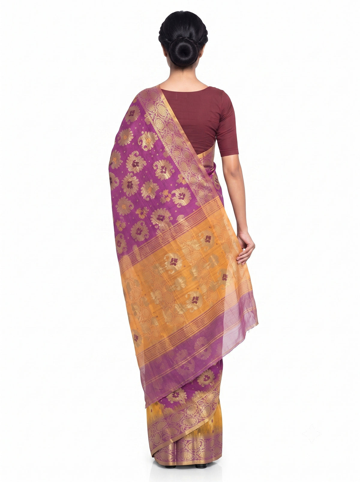 Pradip Fabrics Bengal Tant Baluchuri Saree for Women
