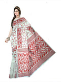 Pradip Fabrics Woven Jamdani Cotton Blend Saree