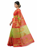 Pradip Fabrics Woven Tant Silk Blend Saree