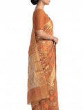 Pradip Fabrics Woven Tant Silk Blend Saree