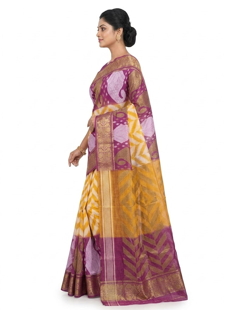 Pradip Fabrics Ethnic Women's Tant Silk Saree