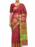 Pradip Fabrics Ethnic Women's Tant Jamdani Saree