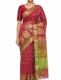 Pradip Fabrics Ethnic Women's Tant Jamdani Saree