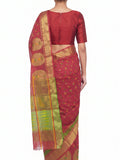 Pradip Fabrics Ethnic Women's Tant Jamdani Saree