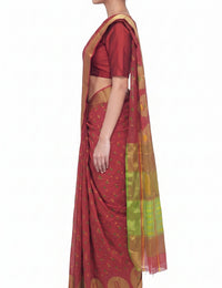 Pradip Fabrics Ethnic Women's Tant Jamdani Saree