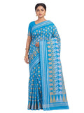 Pradip Fabrics Floral Print Jamdani Silk Blend Saree