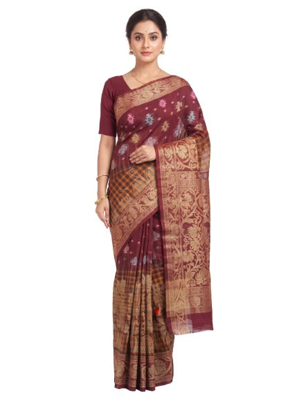 Pradip Fabrics Ethnic Women's Tant Silk Saree
