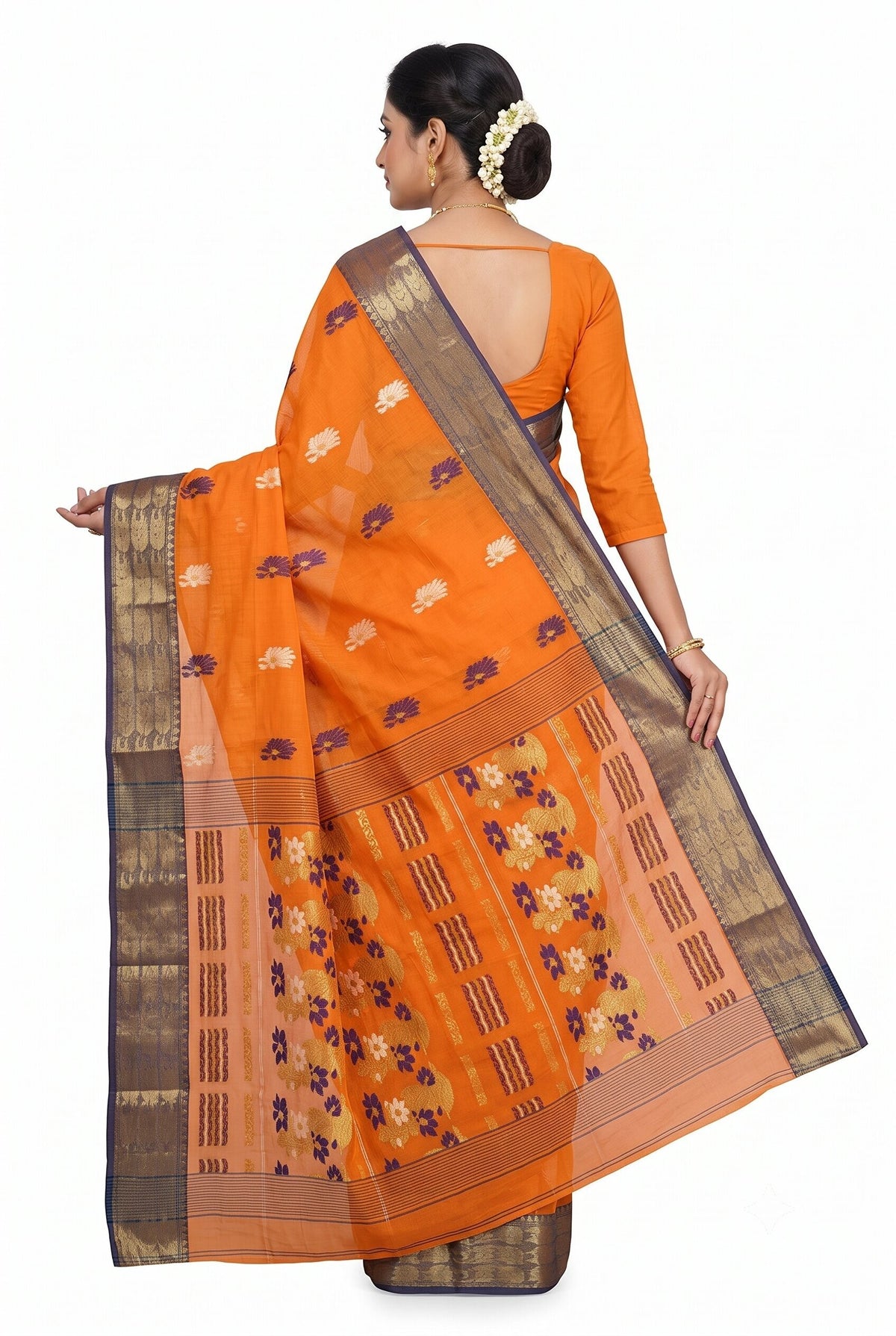 Pradip Fabrics Ethnic Women's Tant Cotton Silk Saree