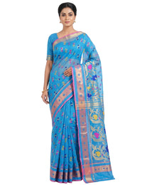 Pradip Fabrics Ethnic Women's Tant Silk  Wedding, Party Baluchuri Saree 