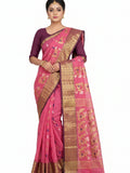 Pradip Fabrics Ethnic Women's Tant Cotton Silk Saree