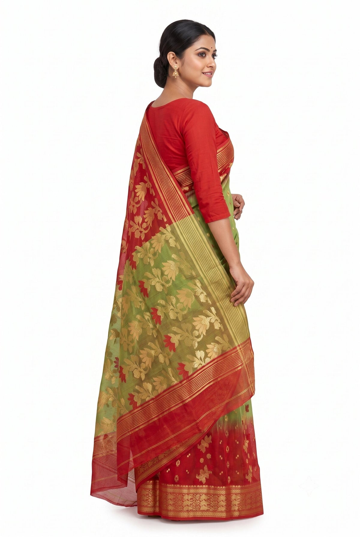 Pradip Fabrics Traditional Woven Cotton Blend Saree