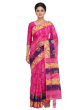 Pradip Fabrics Ethnic Women's Tant Silk Jamdani Saree