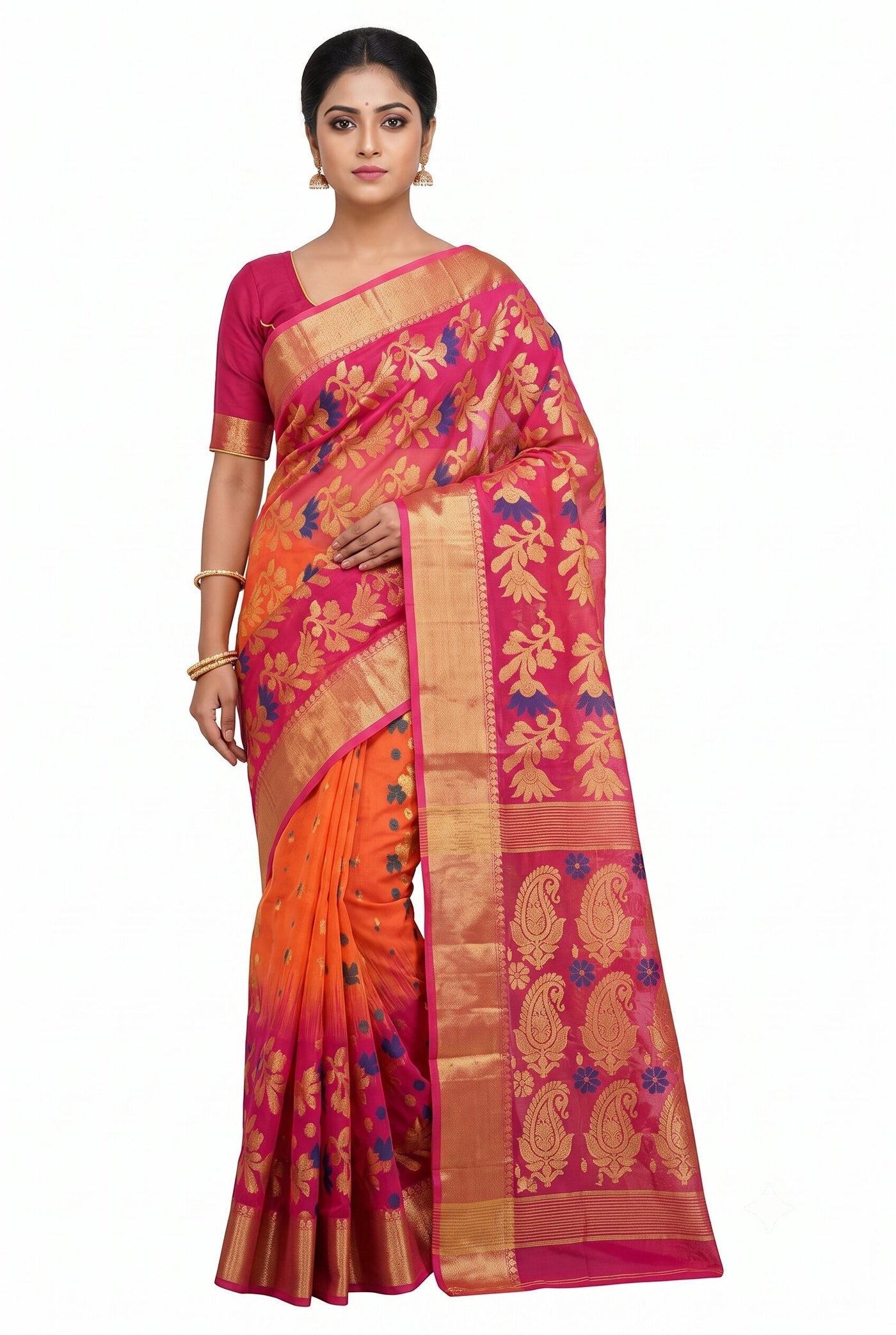 Pradip Fabrics Traditional Cotton Handloom Saree
