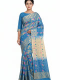 Pradip Fabrics Woven Tant Silk Blend Saree