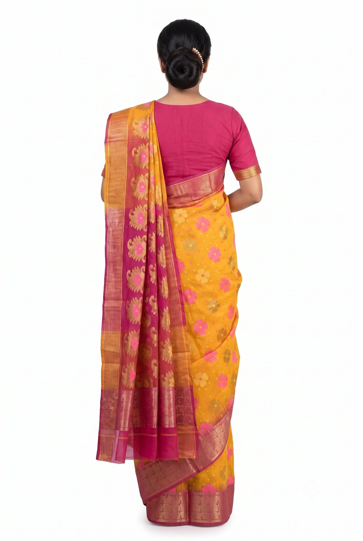 Pradip Fabrics Bengal Tant Baluchuri Saree for Women