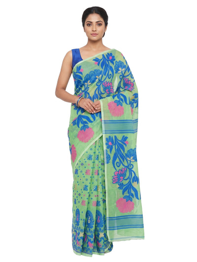 Pradip Fabrics Woven Tant Cotton Silk Saree