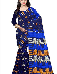 Pradip Fabrics Floral Print Jamdani Cotton Silk Saree