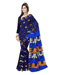 Pradip Fabrics Floral Print Jamdani Cotton Silk Saree