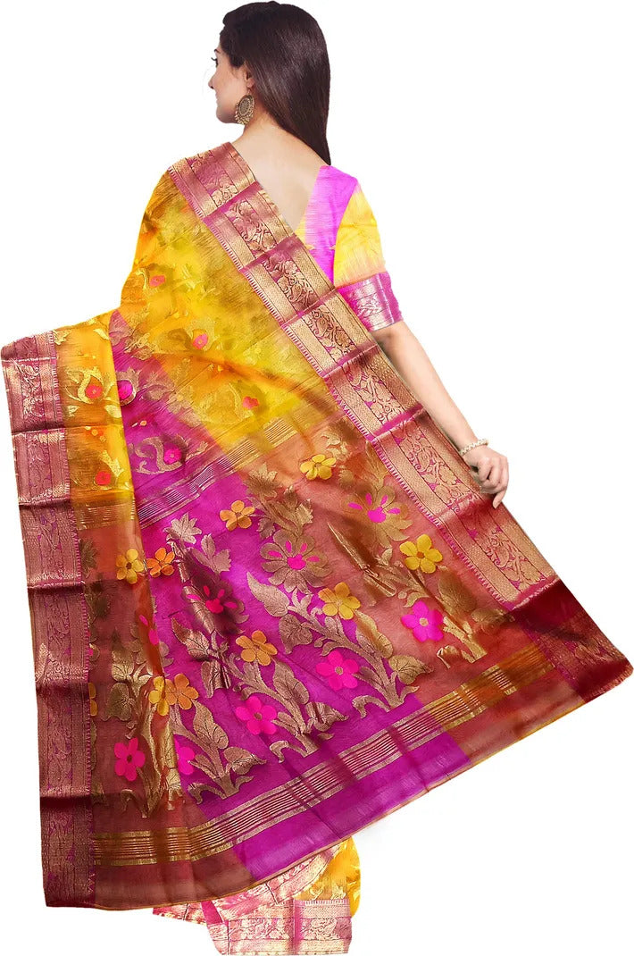 Pradip Fabrics Premium Tant Silk Saree for Women