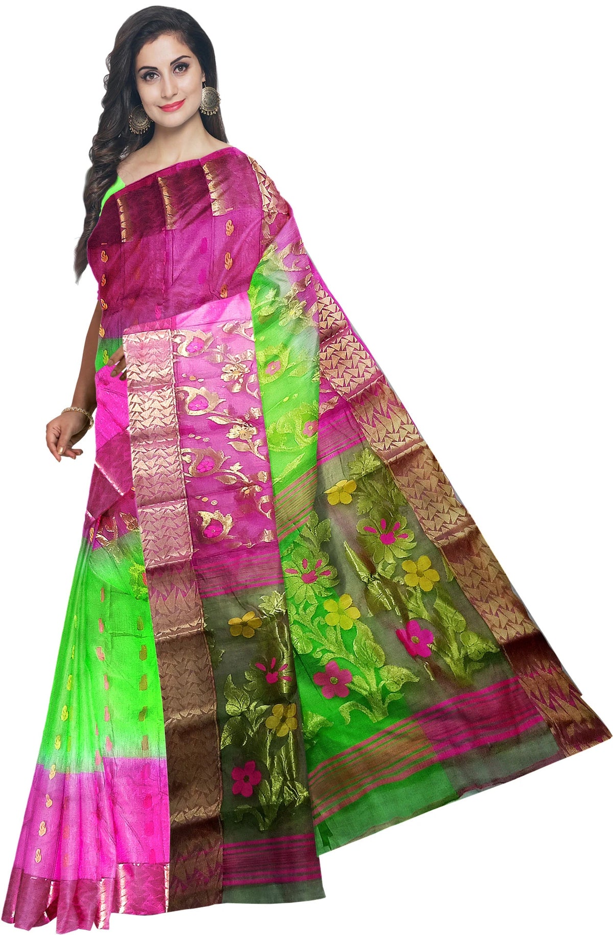 Pradip Fabrics Premium Tant Silk Saree for Women