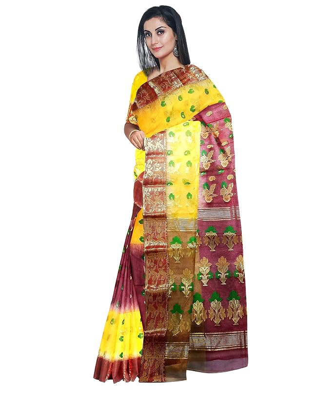Pradip Fabrics Ethnic Women's Tant Tussar Silk Saree