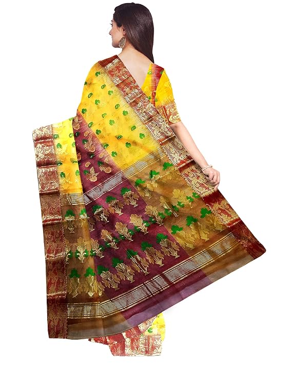 Pradip Fabrics Ethnic Women's Tant Tussar Silk Saree