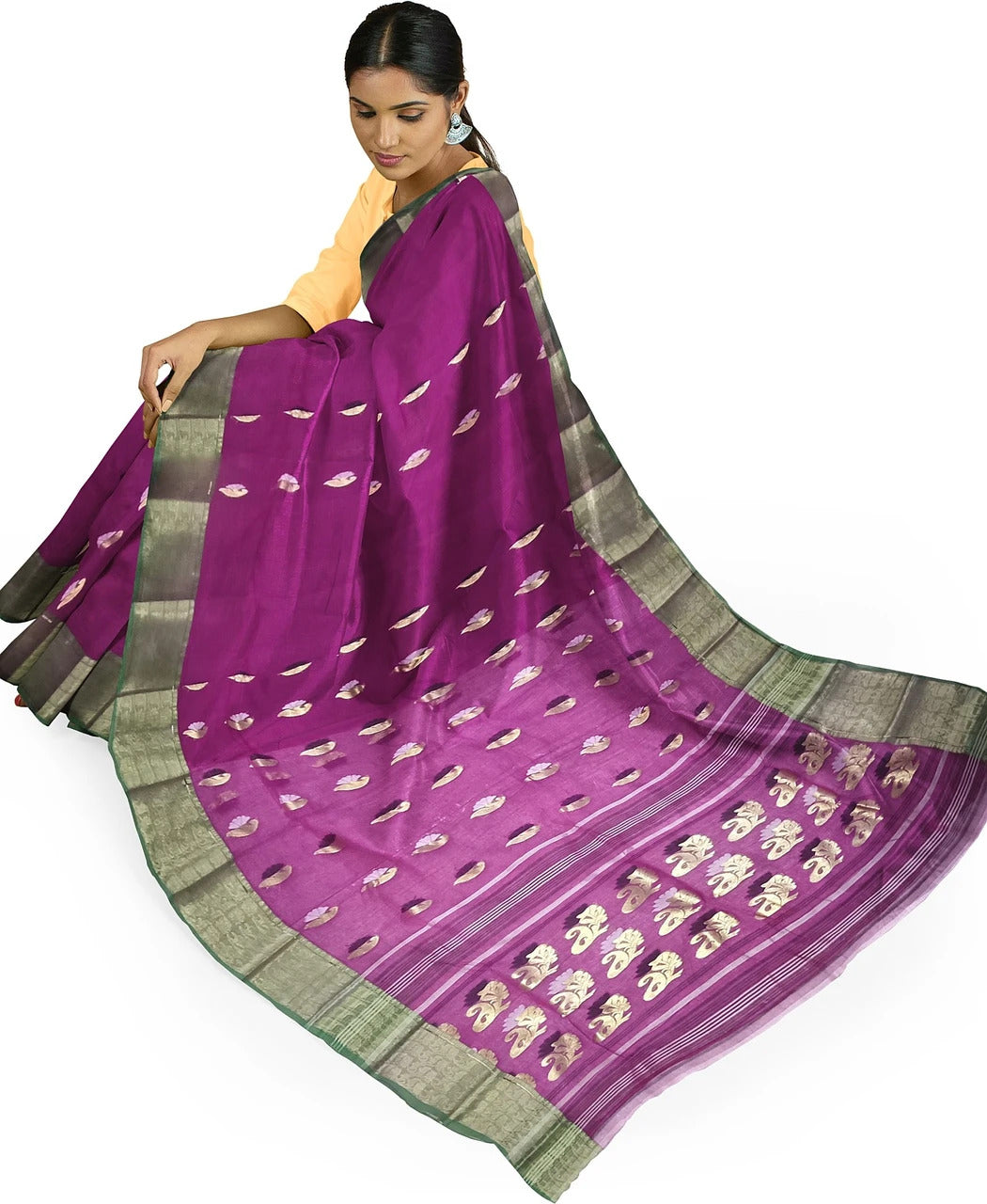 Pradip Fabrics Ethnic Women's Tant Cotton Saree