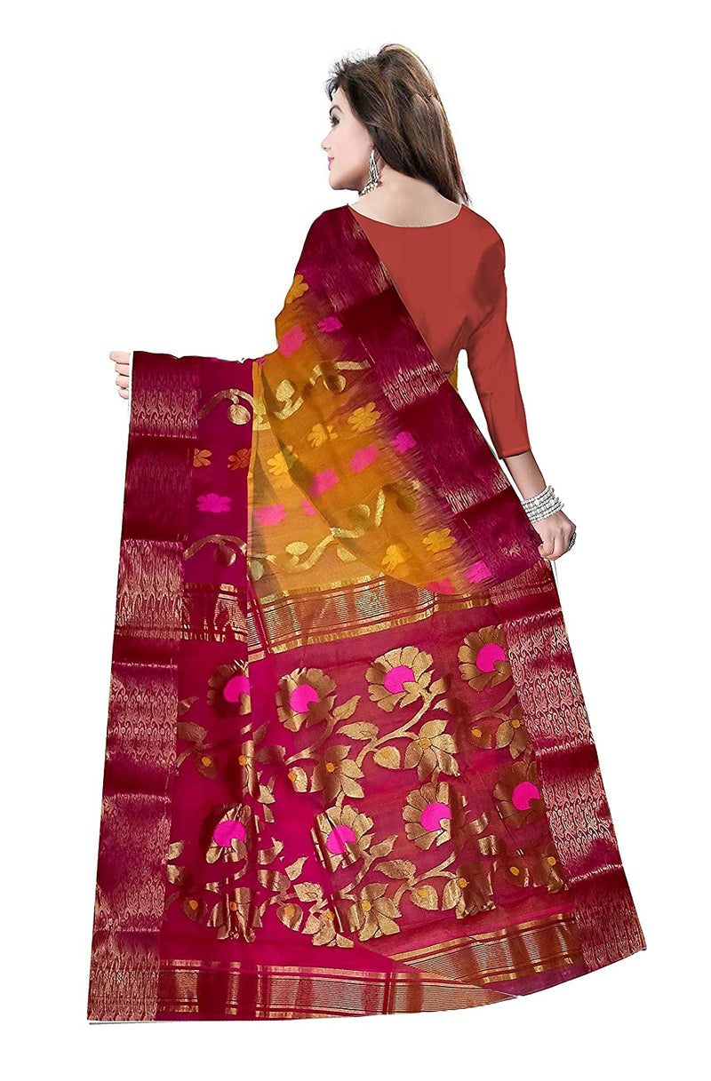 Pradip Fabrics Ethnic Women's Tant Silk Saree