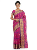 Pradip Fabrics Checkered Tant Pure Cotton Saree