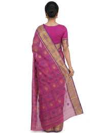 Pradip Fabrics Checkered Tant Pure Cotton Saree