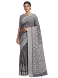 Pradip Fabrics Applique Handloom Cotton Silk Saree
