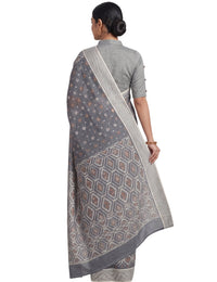 Pradip Fabrics Applique Handloom Cotton Silk Saree