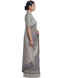 Pradip Fabrics Applique Handloom Cotton Silk Saree